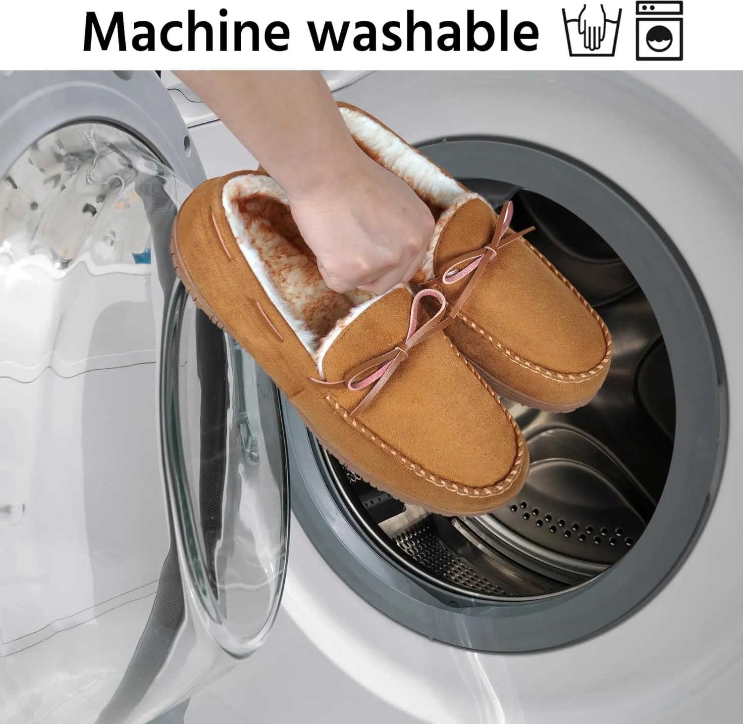 MIXIN Mens Slippers Indoor Outdoor Memory Foam House Shoes Anti-Slip Moccasins Slippers for Men