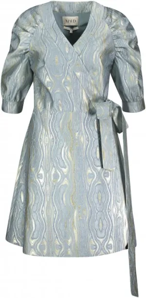 Moire Dress - Blue Fog