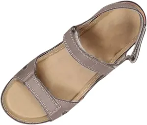 Orthopedic Sandals for Women Arch Support Orthotic Walking Slides Open Toe Ankle Strap Dressy Summer Flat Sandals