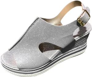 Orthopedic Sandals for Women Low Heel Dressy Sandals Outdoor Adjustable Hot Summer Anti Slip Summer Shoes