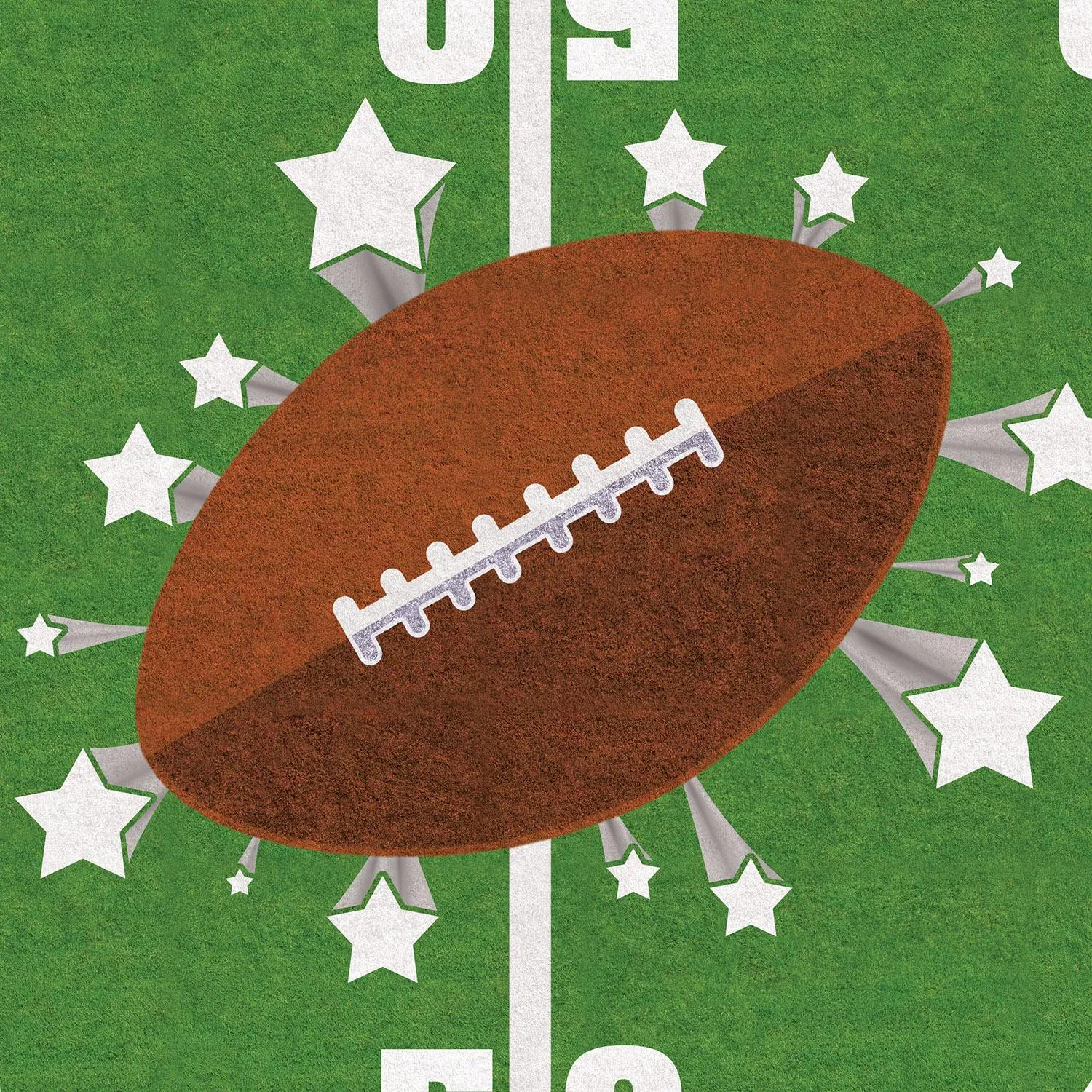 Printed Game Day Football Party Paper Table Runner
