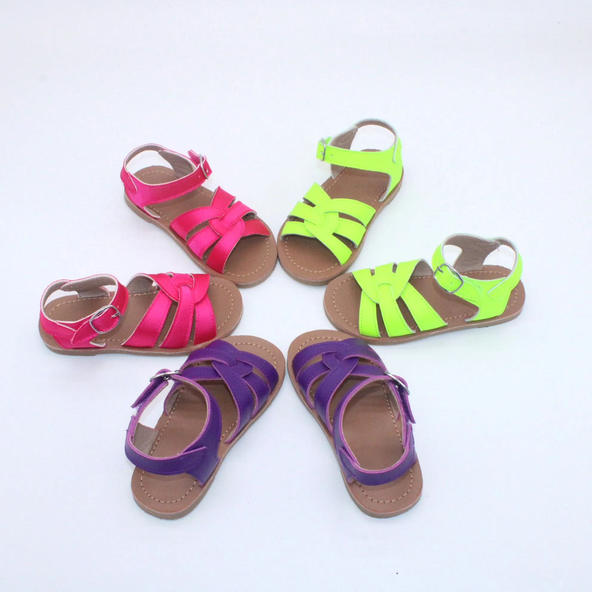 RTS: Vegan Leather Strappy Sandals