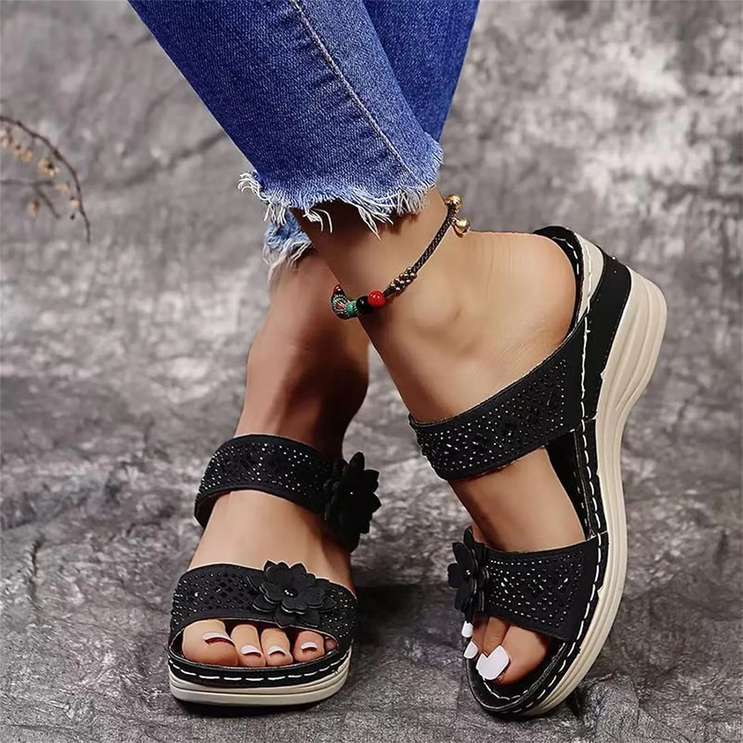 Sandals for Women Dressy Summer, Spring Sandals for Women Comfortable Slippers with Arch Support Sandal Flip Flops