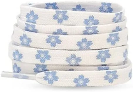 Shoelaces Plate Flat Little Daisies Shoe Laces High-top Canvas Sneakers Sport Running Shoe Strings Outdoor Climbing (Color : Lace3 07, Length : 140CM)