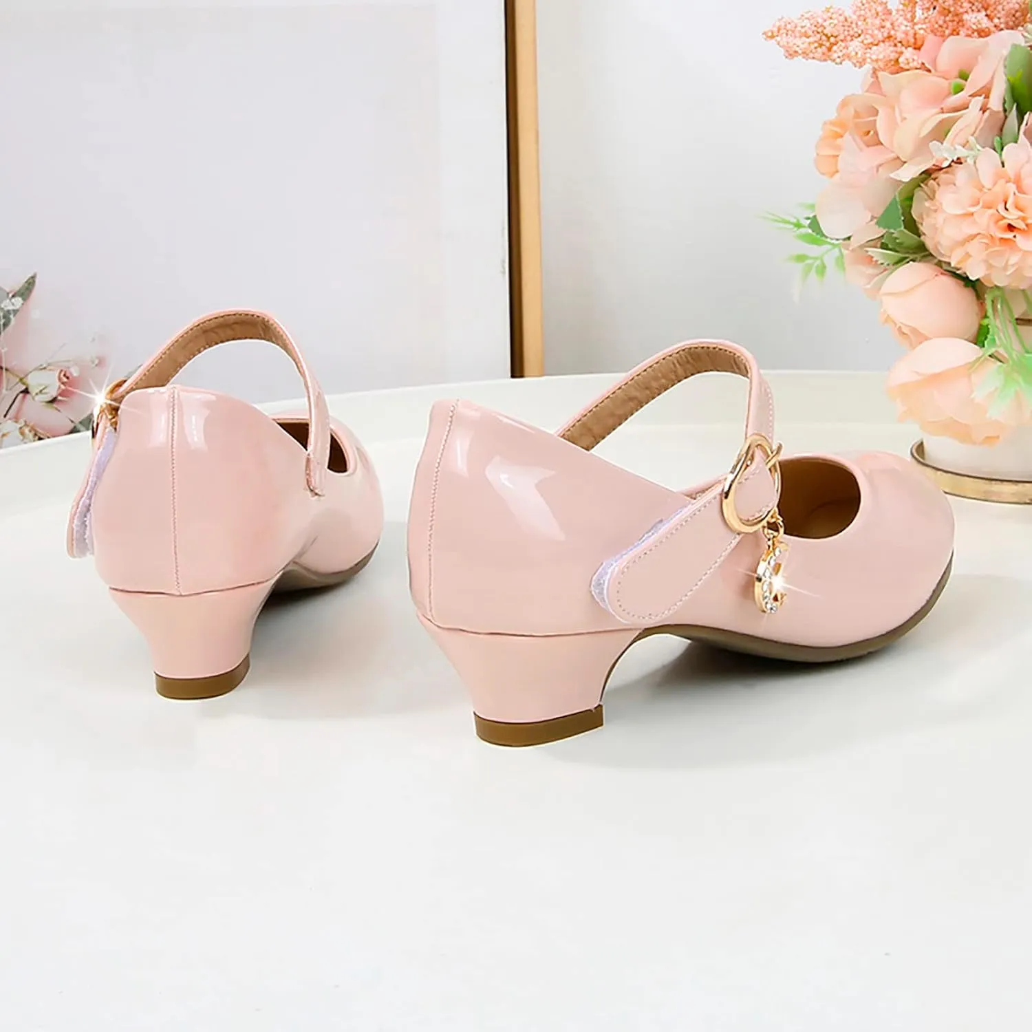 Shoes for Kids,Girls High Heeled Princess Shoes Leather School Students Shoes Children Dress Shoes Cute Shoes Gift