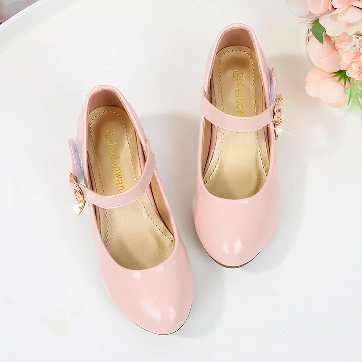 Shoes for Kids,Girls High Heeled Princess Shoes Leather School Students Shoes Children Dress Shoes Cute Shoes Gift