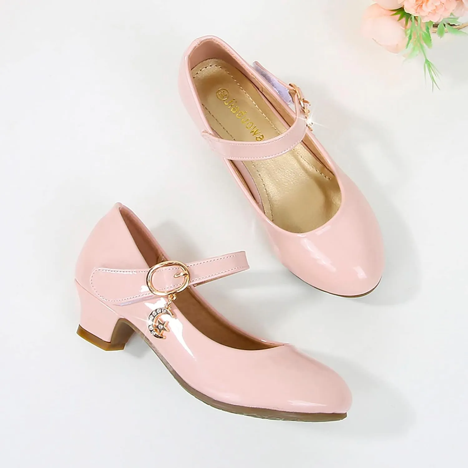 Shoes for Kids,Girls High Heeled Princess Shoes Leather School Students Shoes Children Dress Shoes Cute Shoes Gift