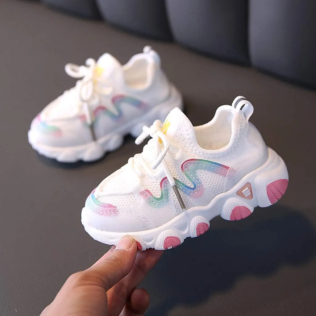 Size 6 Tennis Shoes Toddler Lace Infant Kids Toddler Up Breathable Girls Mesh Baby Toddler Slip on Shoes Boys