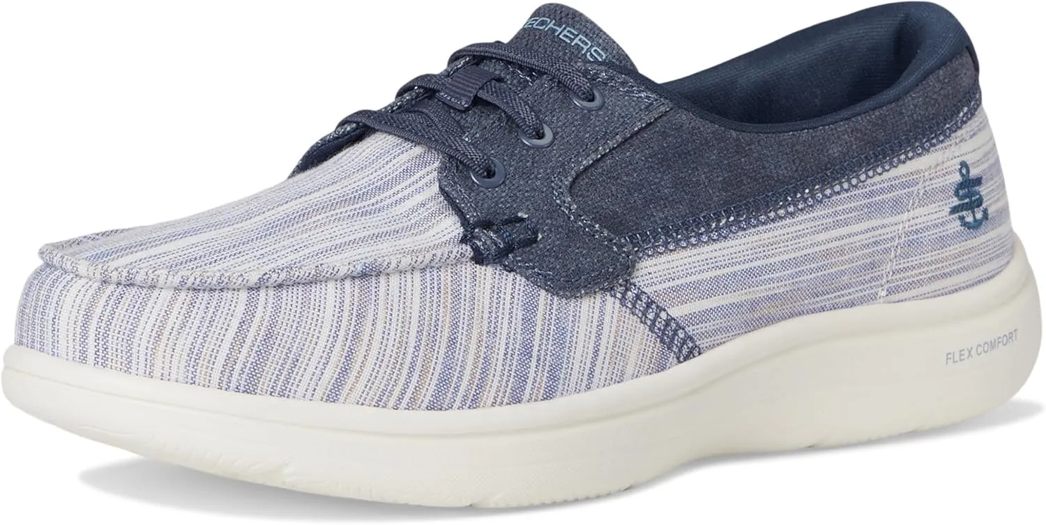 Skechers Women's Striped Canvas Boat Shoe