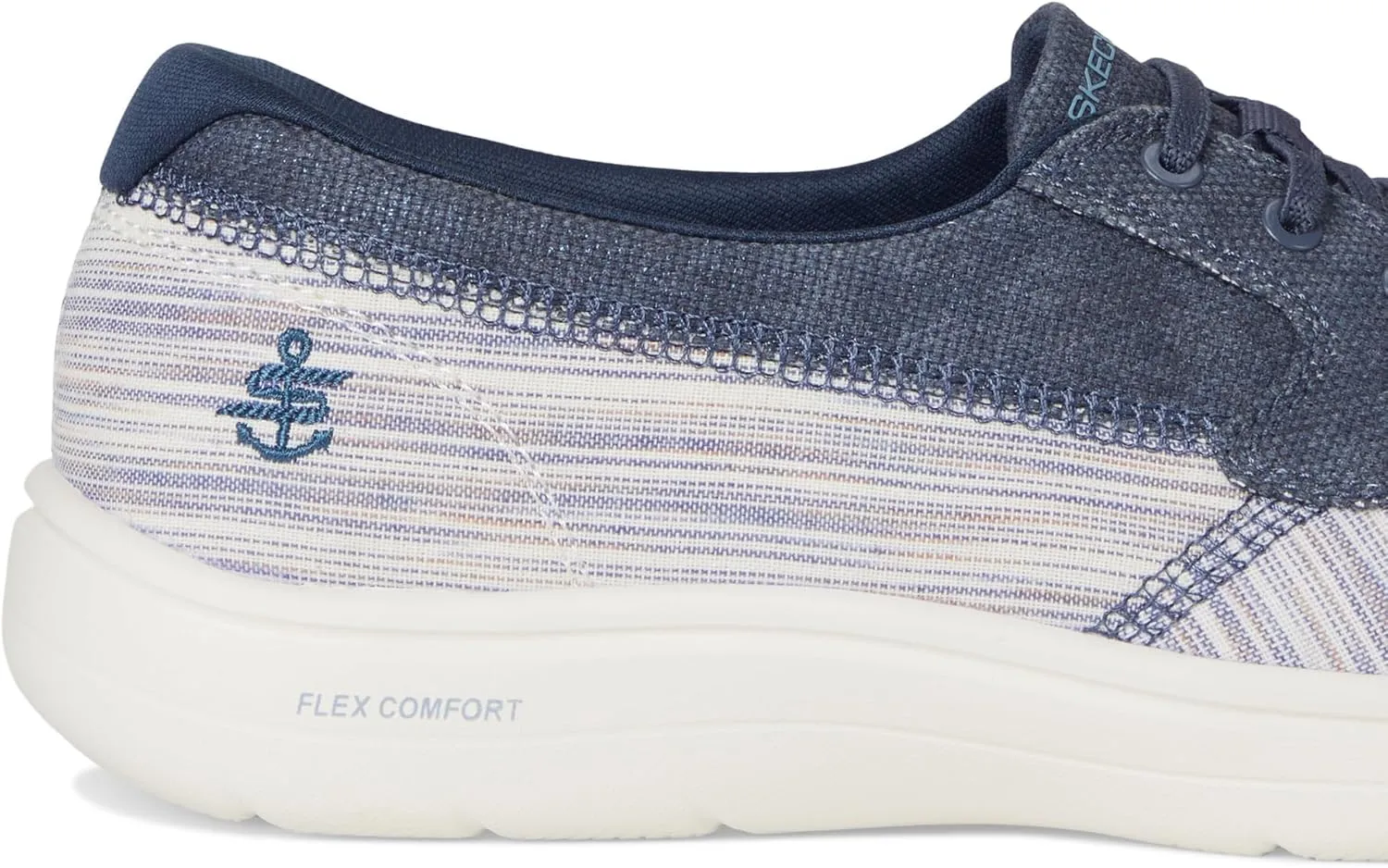 Skechers Women's Striped Canvas Boat Shoe