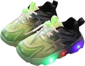 Sneakers for Girls Light Up Breathable Running Cute Shoes Gradient Color Anti-Slip Lace Up Girls Walking Sports Shoes