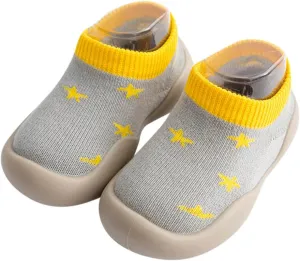 Sock Shoes Toddler,0-3 Years Newborn Boys Girls Cartoon Fleece Warm The Floor Socks Non Slip Prewalker Shoes