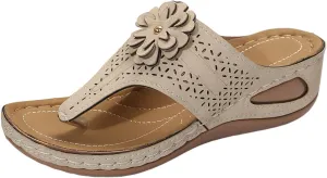 Summer Orthopedic Sandals for Women 2025 Womens Summer Dressy Comfortable Flip Flops with Arch Support Slip on Beach & Casual Shoes Wedge Sandals 2025