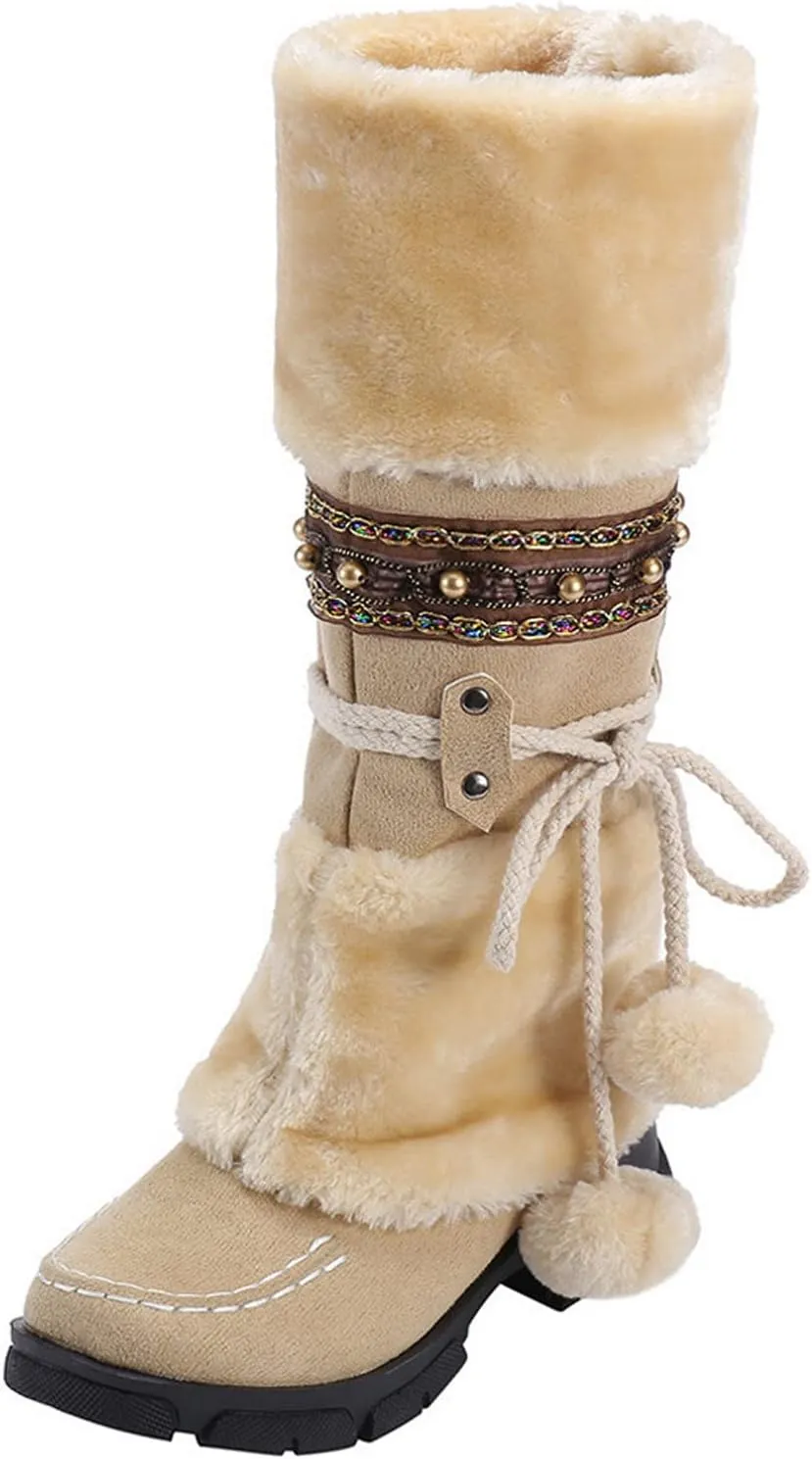 Teen Winter Boots Waterproof Winter Boots Insulated Ankle Booties Athletic Trekking Trail Climbing Shoes Duck Boots Women