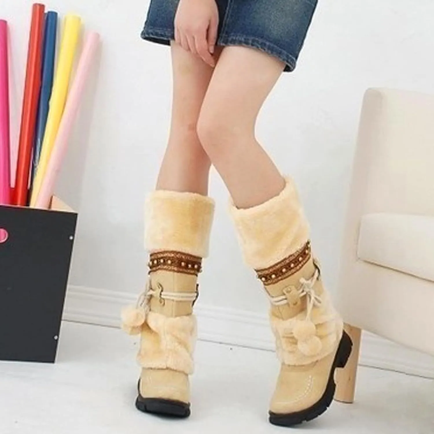 Teen Winter Boots Waterproof Winter Boots Insulated Ankle Booties Athletic Trekking Trail Climbing Shoes Duck Boots Women