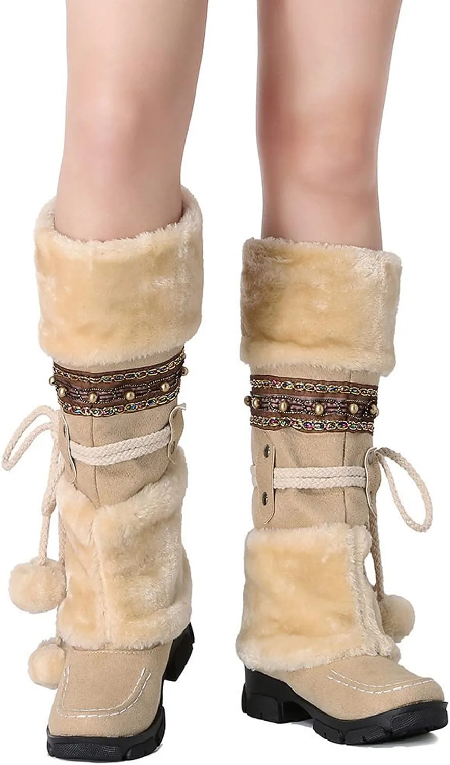Teen Winter Boots Waterproof Winter Boots Insulated Ankle Booties Athletic Trekking Trail Climbing Shoes Duck Boots Women