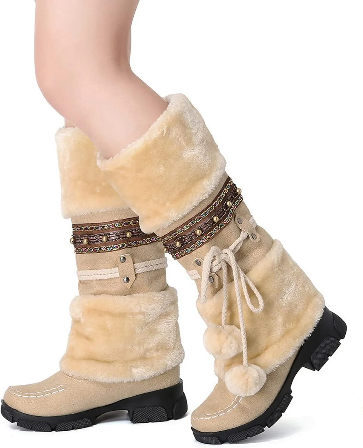 Teen Winter Boots Waterproof Winter Boots Insulated Ankle Booties Athletic Trekking Trail Climbing Shoes Duck Boots Women