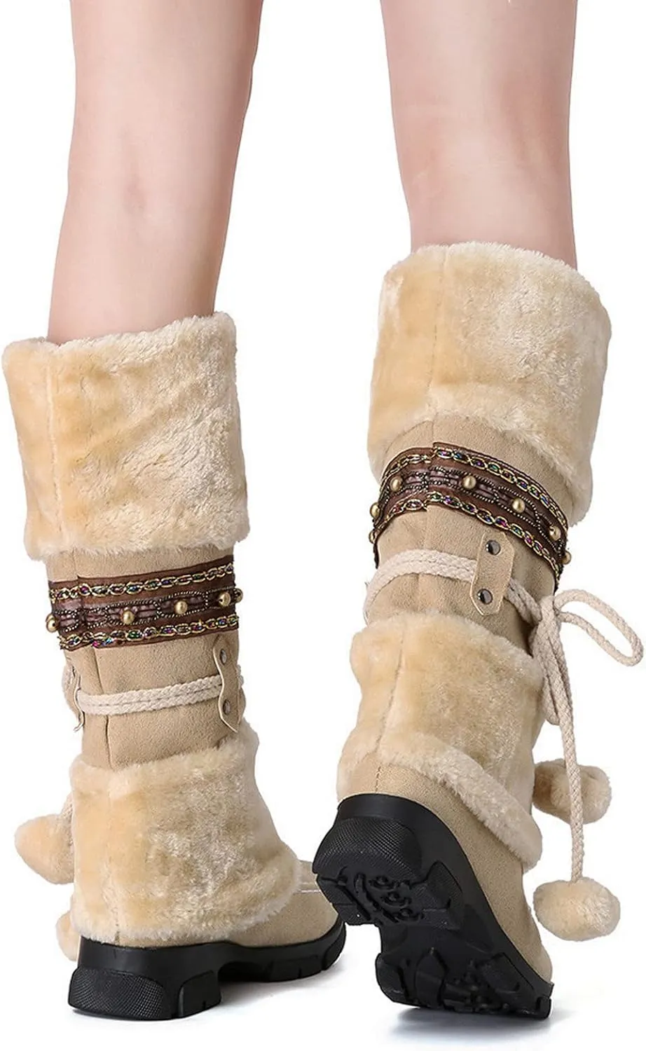 Teen Winter Boots Waterproof Winter Boots Insulated Ankle Booties Athletic Trekking Trail Climbing Shoes Duck Boots Women