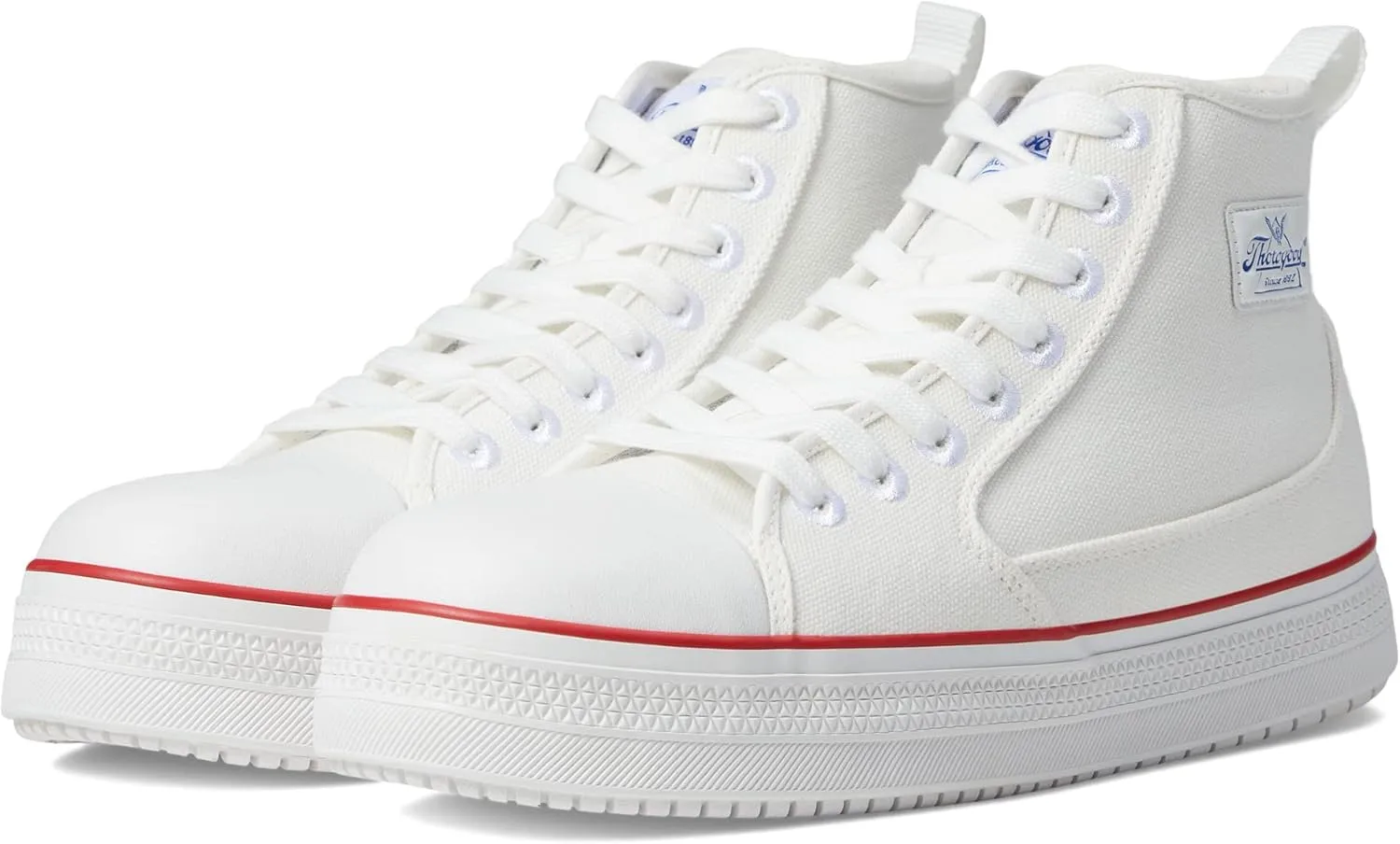 Thorogood Mid-Height Warehouse Won Work Shoes for Men with Composite Safety Toe and Slip-Resistant Outsole, White, Size 10.5, M