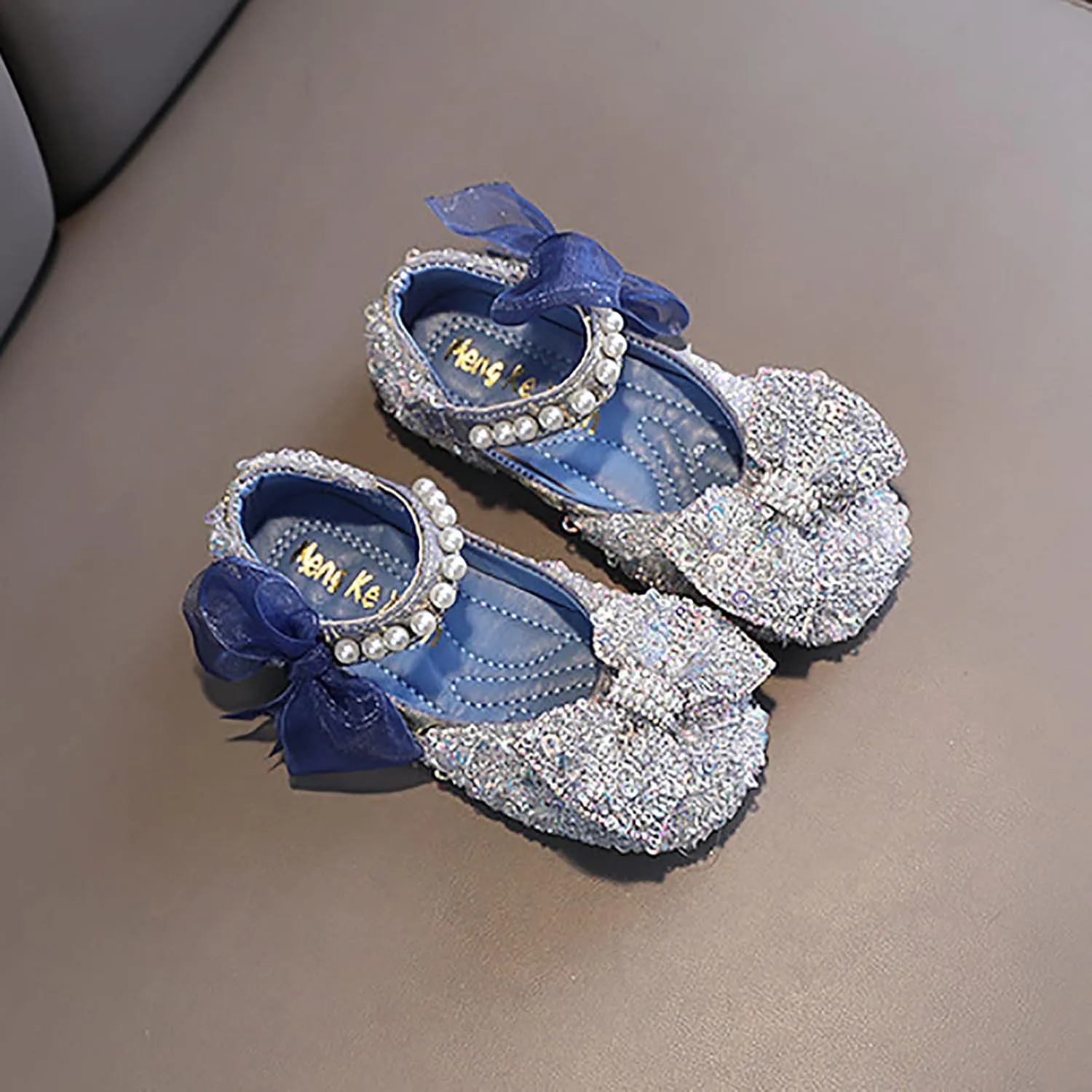 Toddler Girl Sandals, Childrens Girls Pearl Rhinestones Shining Princess Shoes for Party and Wedding Dancing Shoes