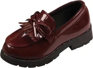 Toddler Girl??s Dress Shoes Comfort Lace-Up Oxford Shoes Loafer Flat (Toddler/Little Kid) Slip On Leather Shoes for Kids