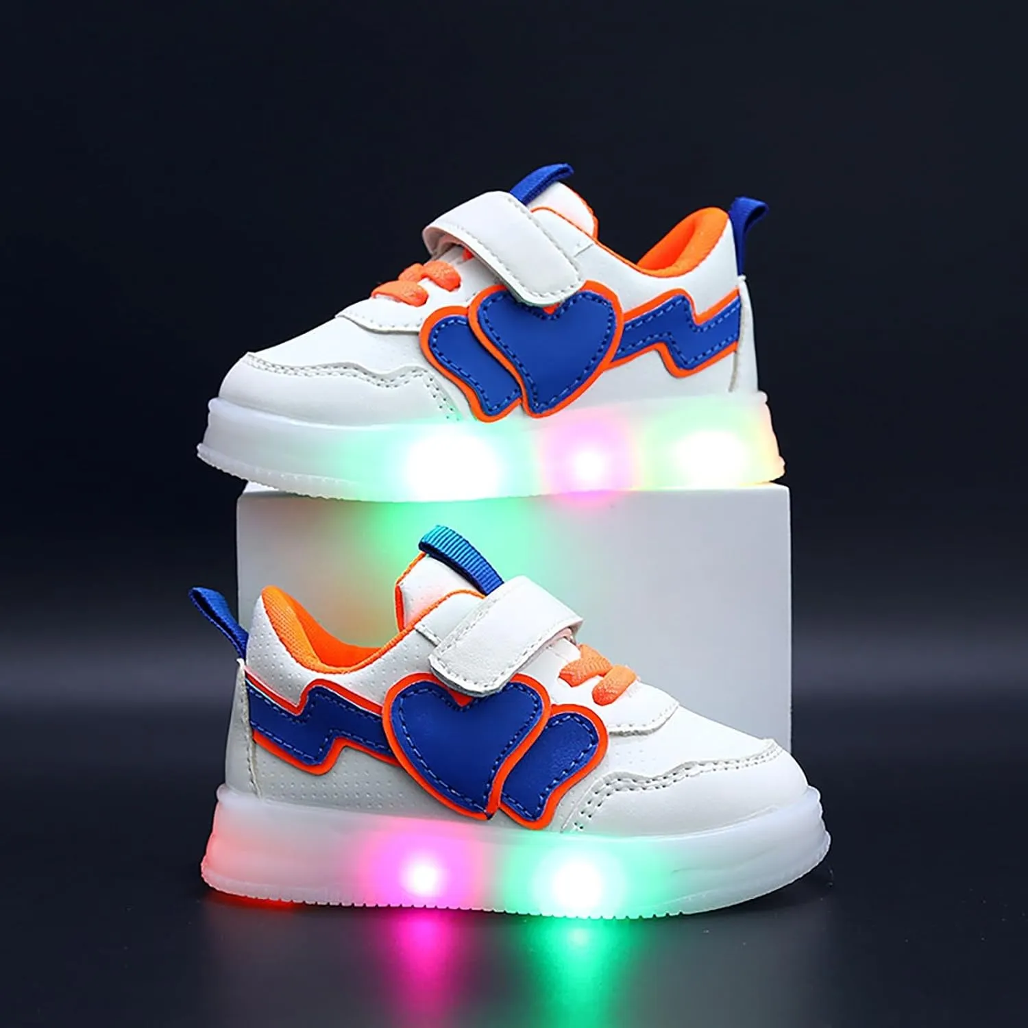 Toddler Glitter Sneakers Flat Lightweight No Lace Sport Shoes Sole Rubber Non Slip Sequins Baby First Walking Shoes