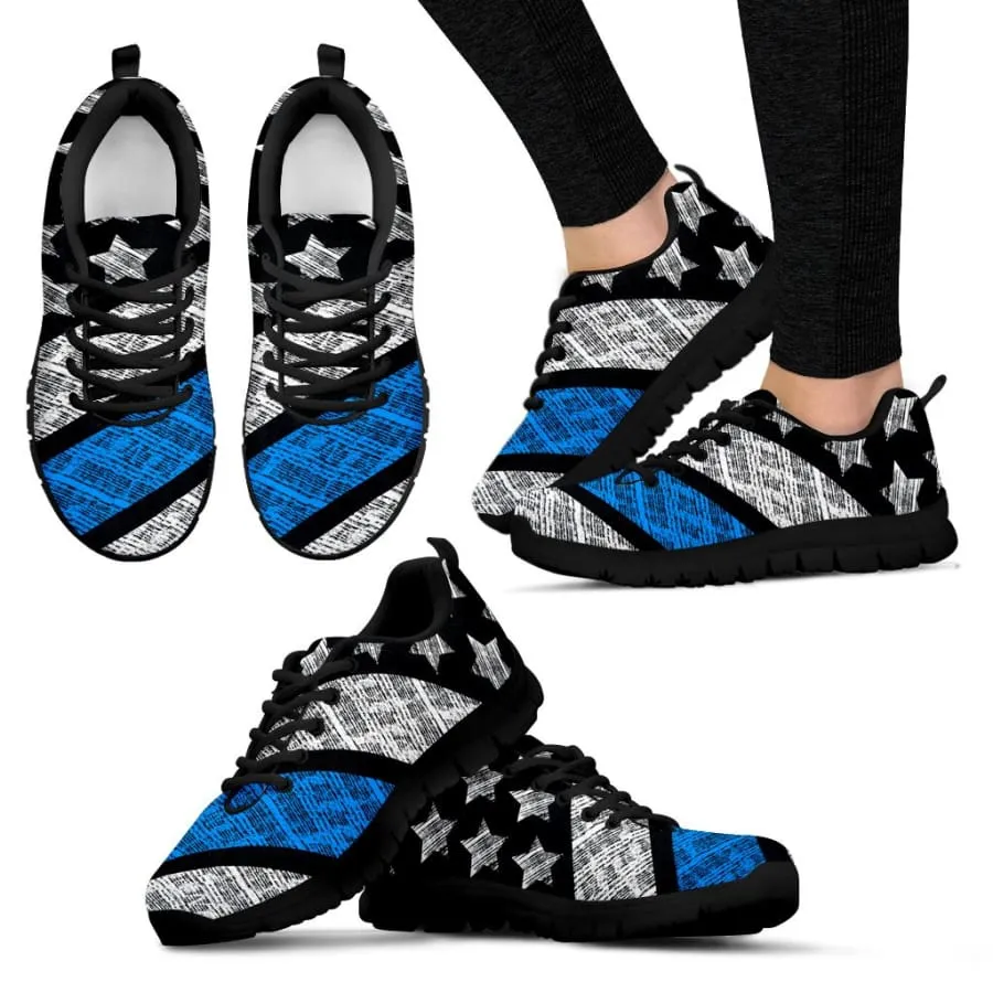 USA Flag Blue Women's Sneakers|Independence Day Shoes