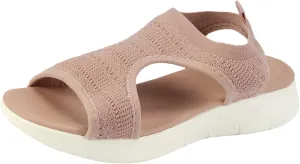 Walking Sandals Women Comfort Arch Support Orthopedic Sandals Slip On Wedge Sandals Adjustable Ankle Strap Sandals