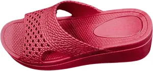 Wedge Orthopedic Sandals for Women Arch Support Slides Wide Width Open Toe House Slippers Comfortable Slip On Beach Sandals