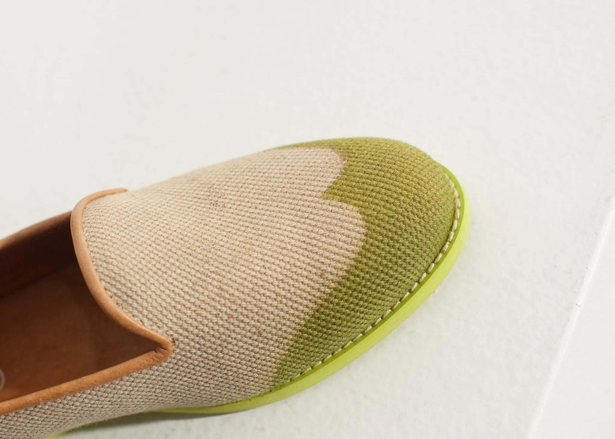 Wingtip Loafer in Lime - Fashionable Choice