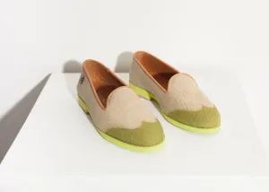 Wingtip Loafer in Lime - Fashionable Choice