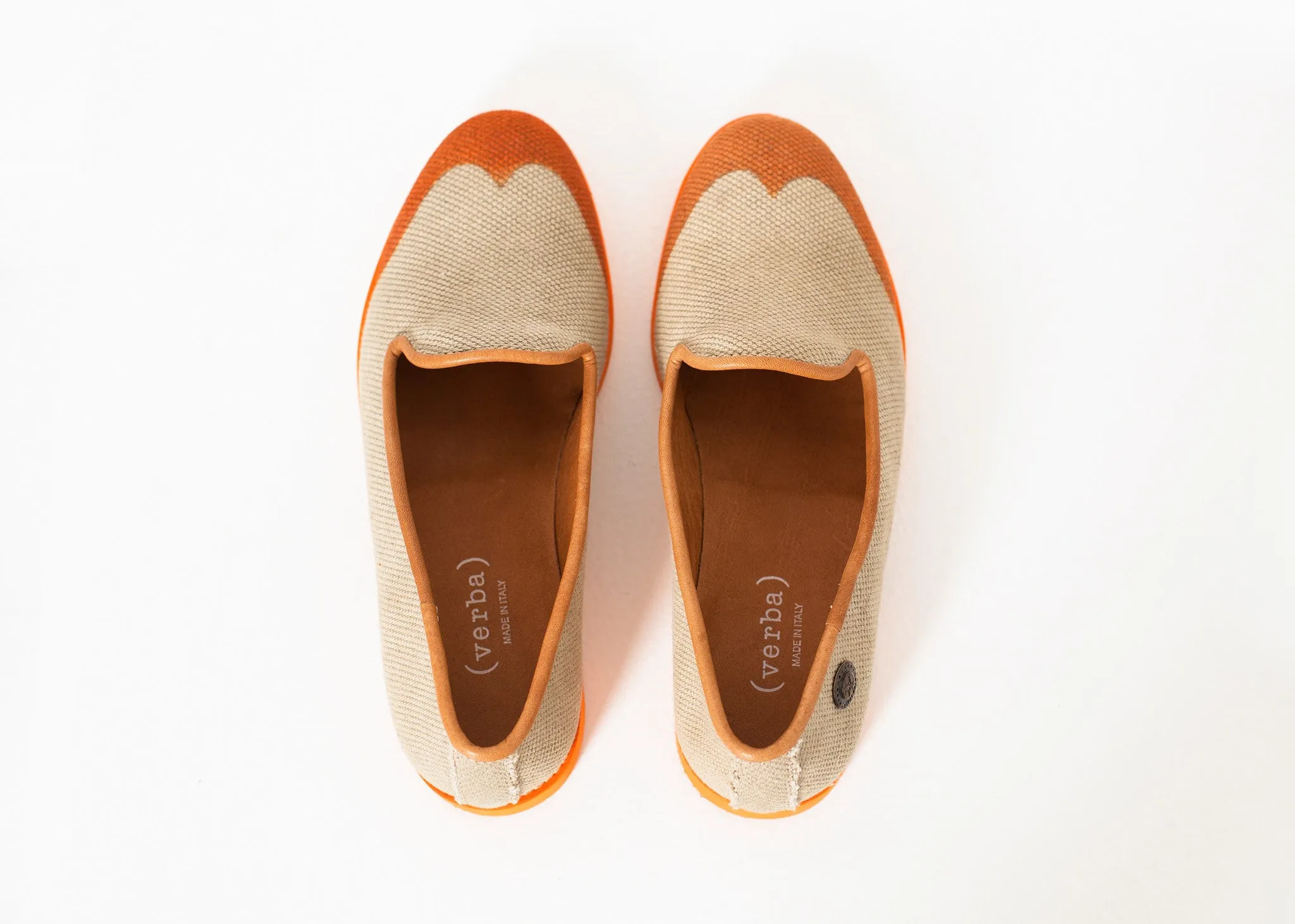 Wingtip Loafer in Orange - Less Choice