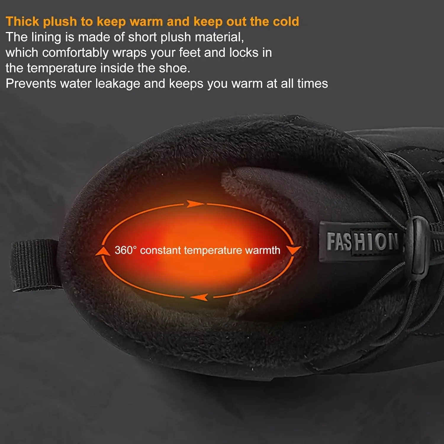 Winter Barefoot Hiking Boot Women and Men, Quick Drying Wide Toe Box Ankle Booties Box, Slip On Fur Lined Warm Shoe