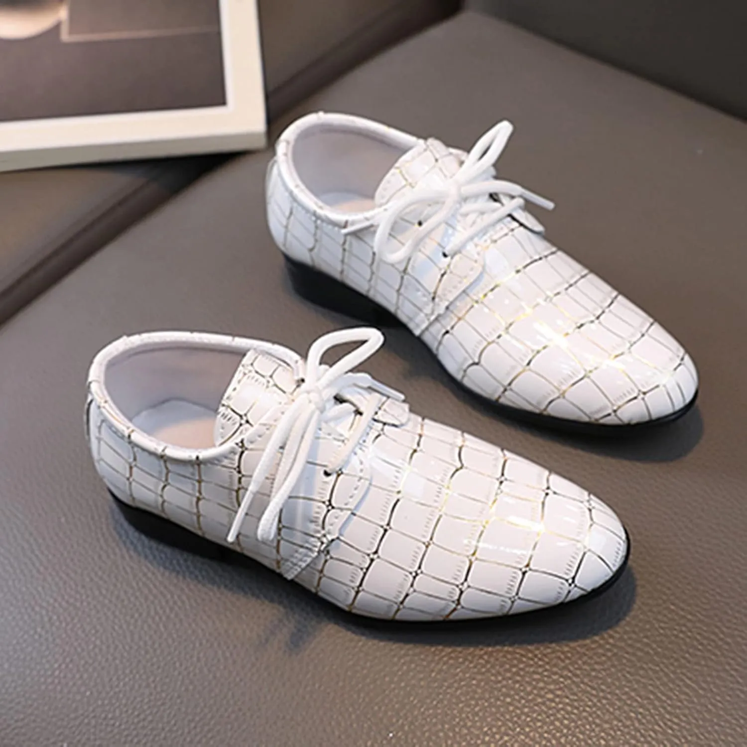 Winter Shoes for Toddler Boys Fashion All Seasons Boys Leather Shoes Pointed Toe Low Heel Kids Boys Basketball Shoes