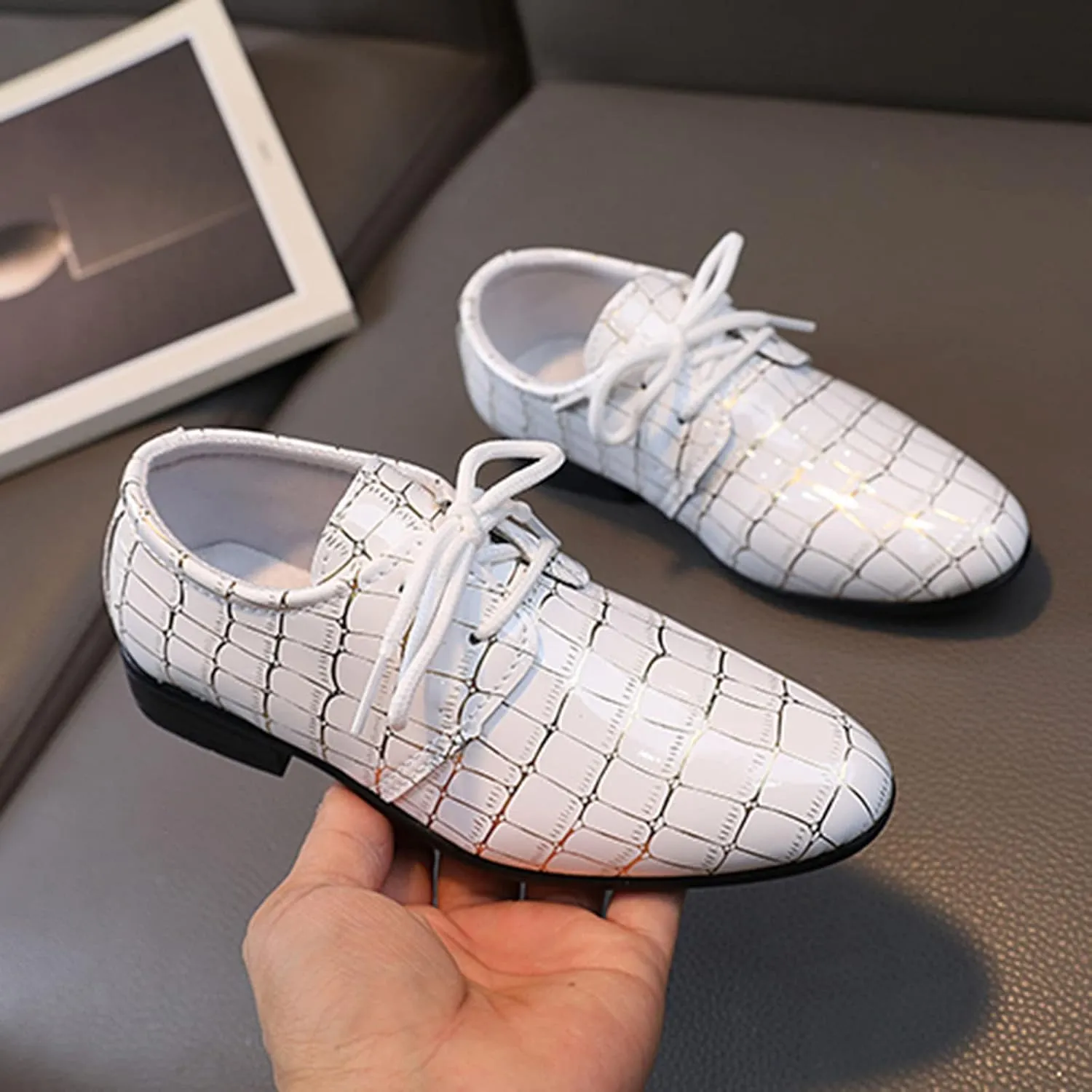 Winter Shoes for Toddler Boys Fashion All Seasons Boys Leather Shoes Pointed Toe Low Heel Kids Boys Basketball Shoes