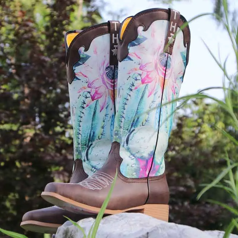 Women Western Boots Chunky Heel Cowgirl Cowboy Retro Short Ankle Boots