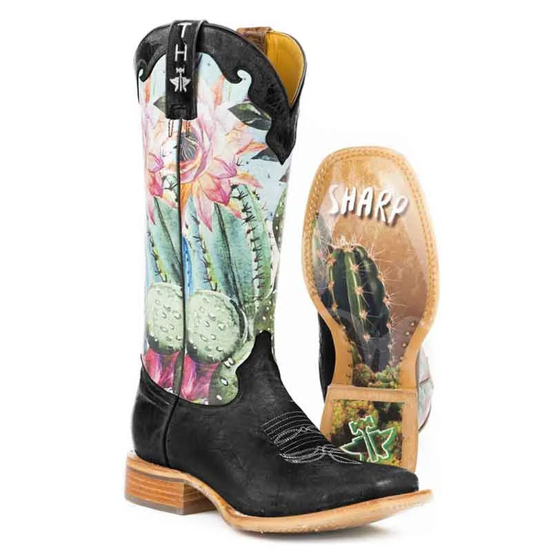 Women Western Boots Chunky Heel Cowgirl Cowboy Retro Short Ankle Boots
