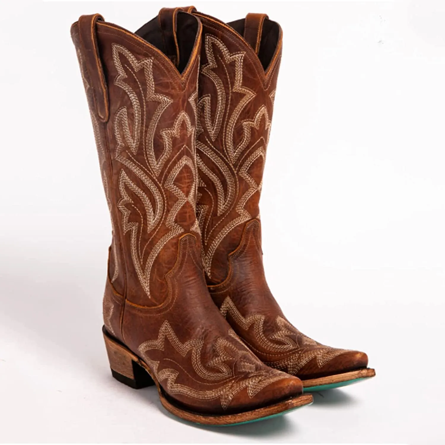 Women Western Boots Chunky Heel Cowgirl Cowboy Retro Short Ankle Boots