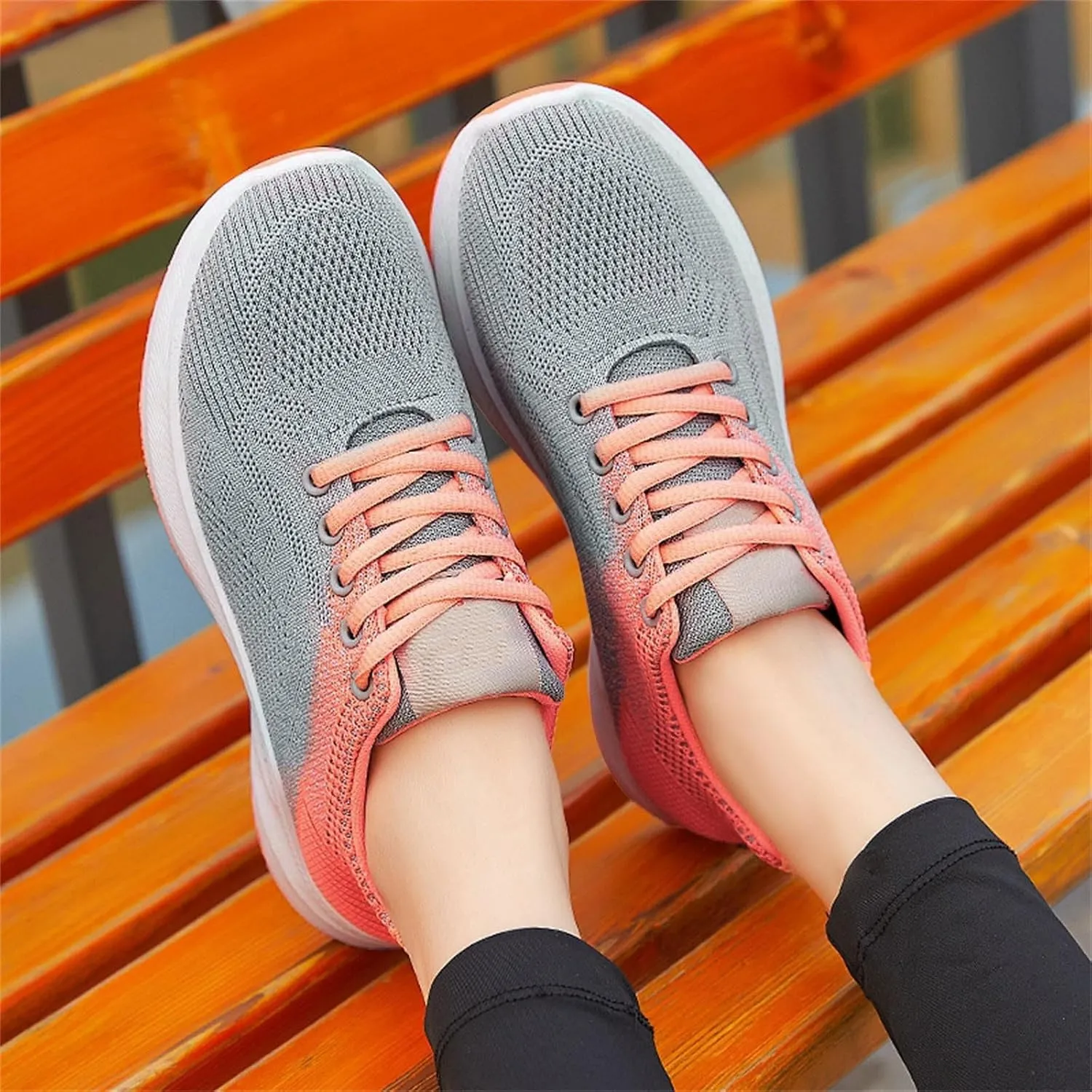 Womens Fashion Walking Running Shoes Mesh Breathable Gym Work Fashion Sneakers Ultra Lightweight Tennis Non Slip Shoes Athletic Comfortable Slip on Shoe