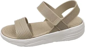 Women's Platform Slide Sandals with Elastic Strap Wide Width Lightweight Walking Sandals 2025 Summer Dressy Slip On Dress Shoes
